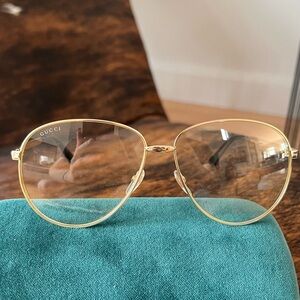 Gucci Gold Frame Glasses